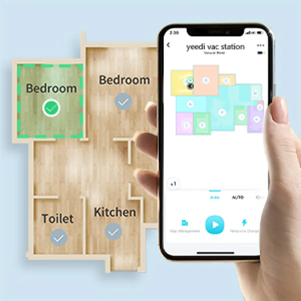 Yeedi Vac Station 3 In 1 Staubsauger Roboter Mit Auto-Empty Dock Intelligente Staubabsaugung Visuelle Navigation App Weiß 7 Yeedi Vac Station 3 In 1 Staubsauger Roboter Mit Auto-Empty Dock Intelligente Staubabsaugung Visuelle Navigation App Weiß – Bild 5