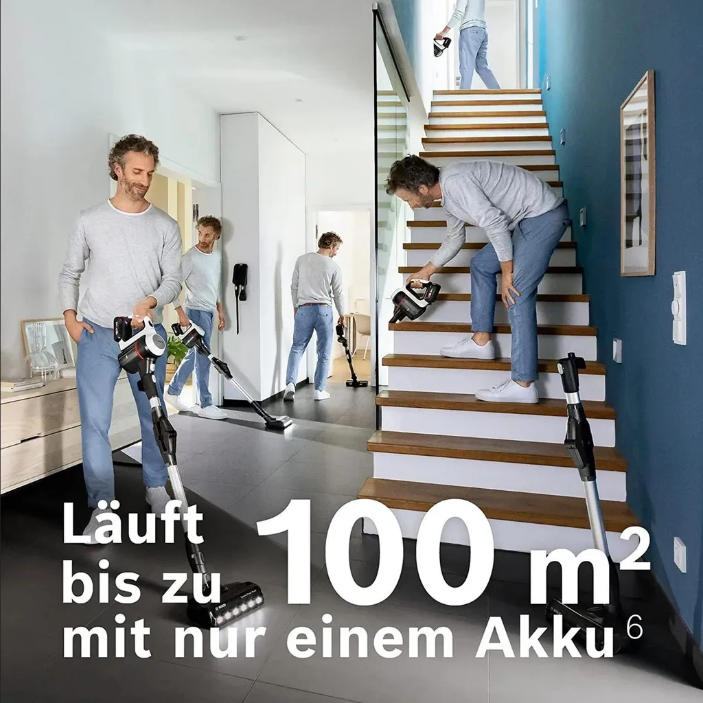 Bosch BSS711W Akku-Handstaubsauger Mit Stiel Unlimited 7 Knickrohr Eco-Stufe 5 Bosch BSS711W Akku-Handstaubsauger Mit Stiel Unlimited 7 Knickrohr Eco-Stufe – Bild 3