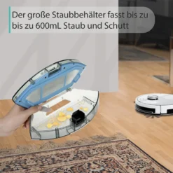 2022 SmartAI S9 Saugroboter Staubsauger Robot Wischroboter Automatisch APP Fernbedienung 4000PA Roboterstaubsauger Vacuum Reinigung Weiß -Staubsauger Geschäft 04bff84157db778418d3ac73323dea37