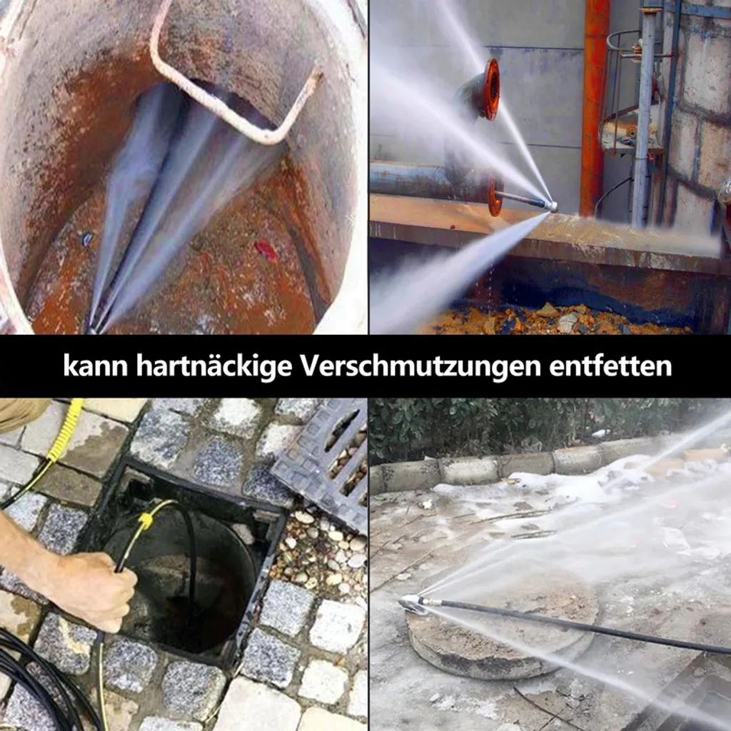 Wolketon 30m Rohrreinigungsschlauch Rohrreiniger Set Für Kärcher Kränzle K2 - K7 Hochdruckreiniger 11 Wolketon 30m Rohrreinigungsschlauch Rohrreiniger Set Für Kärcher Kränzle K2 - K7 Hochdruckreiniger – Bild 9