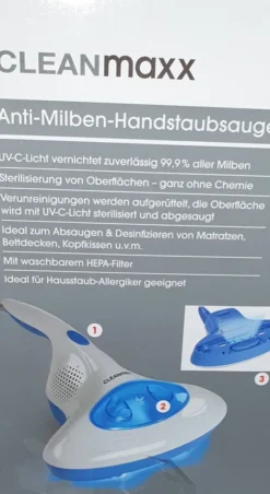 CLEANmaxx Milben-Handstaubsauger Mit UV-C-Licht - Reinigen & Desinfizieren In Einem Schritt Anti Milbensauger Mit UV C Licht 300W HEPA Milben Handstaubsauger Cleanmaxx NEU 37 CLEANmaxx Milben-Handstaubsauger Mit UV-C-Licht - Reinigen & Desinfizieren In Einem Schritt Anti Milbensauger Mit UV C Licht 300W HEPA Milben Handstaubsauger Cleanmaxx NEU -Staubsauger Geschäft 08a60b8c7d28df55c1945a0a76100e11