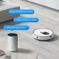 Roidmi EVE Plus Roboter Staubsauger Nass-Trocken-Saugroboter,50 Watt,2700pa Mit Sauberer Basis Und Beutel,Weiß -Staubsauger Geschäft 111dabfdd62bac80a280947ab72cbe6c