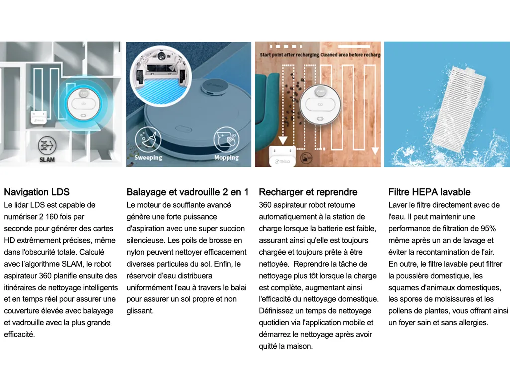 360 S6 Smart Saugroboter Staubsauger Automatisch APP 3200mAh Roboterstaubsauger Vacuum Reinigung Schwarz 20 360 S6 Smart Saugroboter Staubsauger Automatisch APP 3200mAh Roboterstaubsauger Vacuum Reinigung Schwarz – Bild 18