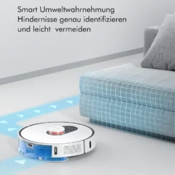 Roidmi EVE Plus Roboter Staubsauger Nass-Trocken-Saugroboter,50 Watt,2700pa Mit Sauberer Basis Und Beutel,Weiß -Staubsauger Geschäft 183c844511be35ea5e40840d28d614bf