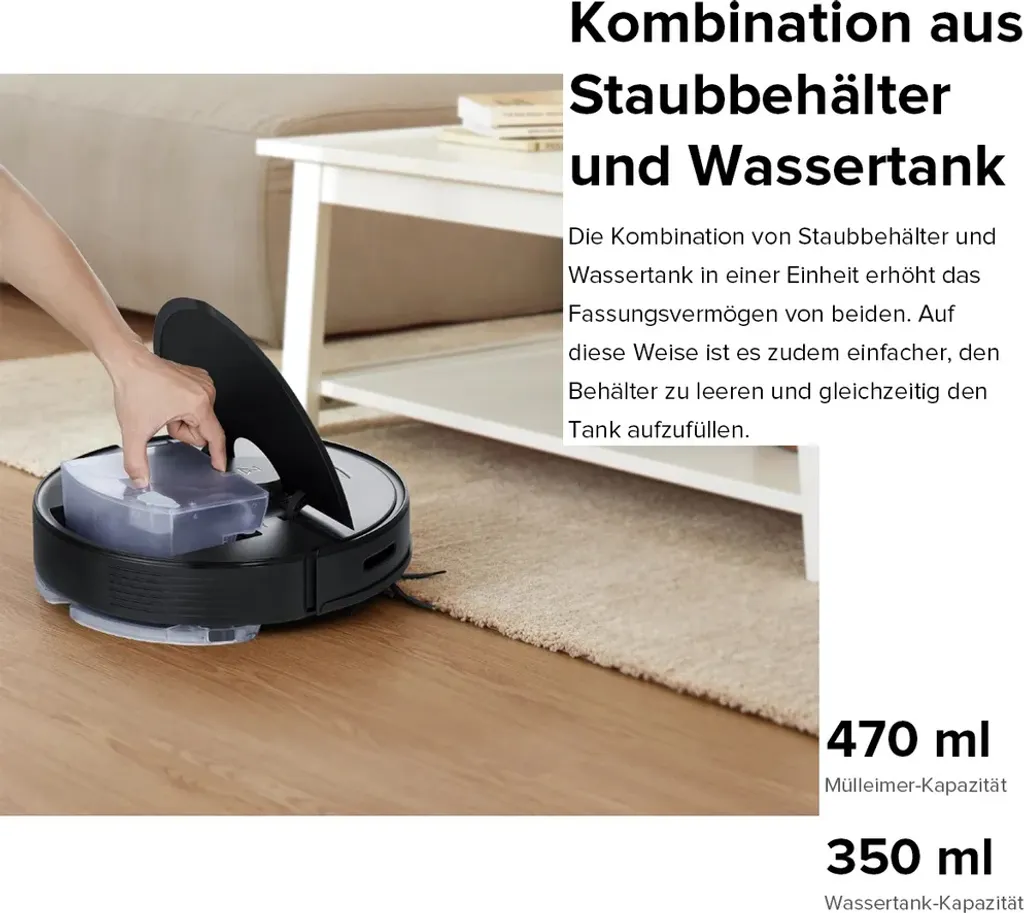 Roborock Q7 Max Staubsauger Saugroboter Kehrroboter 4200Pa Sonic LiDAR EU Schwarz (S5 MAX Update) 5 Roborock Q7 Max Staubsauger Saugroboter Kehrroboter 4200Pa Sonic LiDAR EU Schwarz (S5 MAX Update) – Bild 3