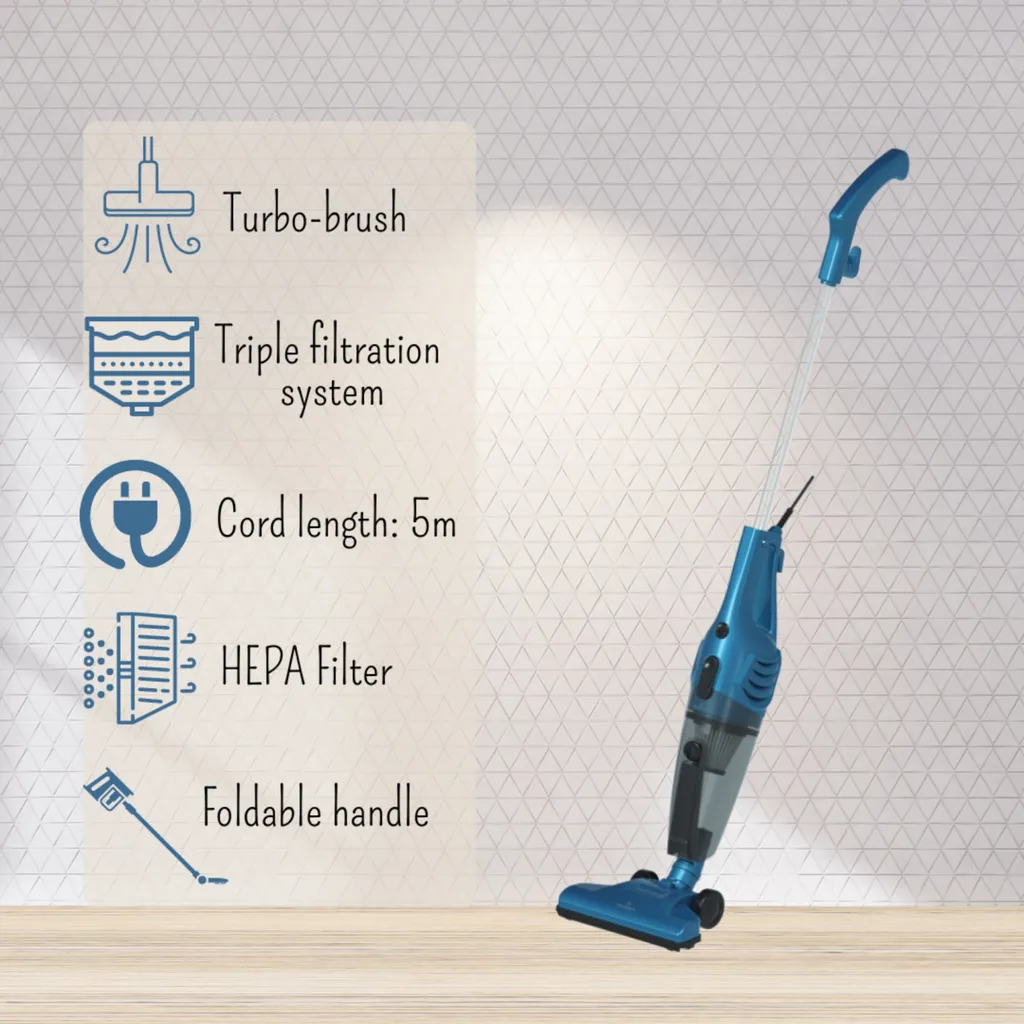 Just Perfecto 2-in-1 Standstaubsauger 600W - Blau - Mit Turbo Funktion - Beutellos - Handstaubsauger, Stielstaubsauger 8 Just Perfecto 2-in-1 Standstaubsauger 600W - Blau - Mit Turbo Funktion - Beutellos - Handstaubsauger, Stielstaubsauger – Bild 6