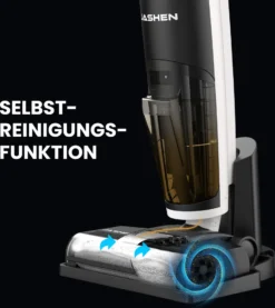 JASHEN F12 Nass Trockensauger Für Hartböden, Bis 35 Min Akku-Laufzeit, Selbstreinigungsfunktion, 800ml Frischwassertank, Kabelloser Bodenwischer, Standfunktion, LED-Display, Akku Saugwischer, Wischer -Staubsauger Geschäft 24c4ea04af042d43d654fe029efaeb9a
