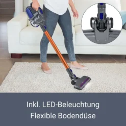 Juskys 2in1 Handstaubsauger & Akku Staubsauger - Beutellos & Kabellos – Bis 55 Min Laufzeit - Lithium-Ionen Akku, Wandhalterung & Ladestation – Blau -Staubsauger Geschäft 2938b147d98f138d9491a42da7eced83