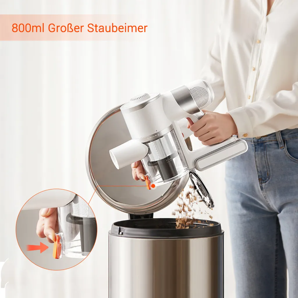 Ultenic U10 Pro Akku Staubsauger, 30KPa Kabelloser Staubsauger, 5-stufiges Filtersystem Staubsauger, 2200mA Abnehmbarer Akku, 4 In 1 Handstaubsauger Für Teppiche, Hartböden Und Tierhaare 12 Ultenic U10 Pro Akku Staubsauger, 30KPa Kabelloser Staubsauger, 5-stufiges Filtersystem Staubsauger, 2200mA Abnehmbarer Akku, 4 In 1 Handstaubsauger Für Teppiche, Hartböden Und Tierhaare – Bild 10