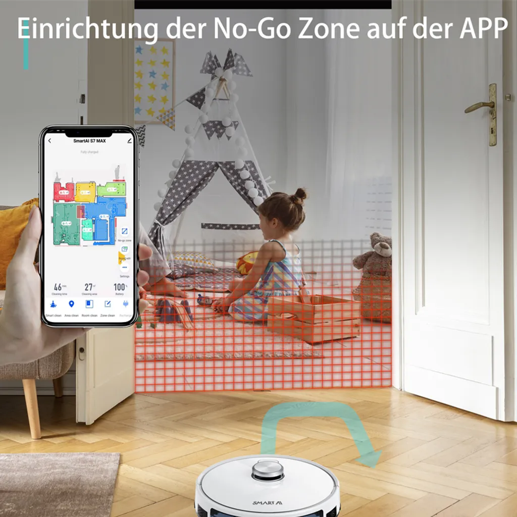 S7 MAX Laser Navigation Slam Routenplanung Smart Staubsauger Roboter Saugroboter Große Saug Flüsterleises Karte Speicher Fegen Boden Mopping Roboter International Version 5 S7 MAX Laser Navigation Slam Routenplanung Smart Staubsauger Roboter Saugroboter Große Saug Flüsterleises Karte Speicher Fegen Boden Mopping Roboter International Version – Bild 3