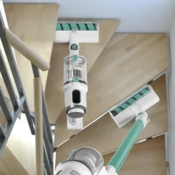 MAXXMEE Akku-Zyklon-Staubsauger Mit Schmutzgraderkennung - Weiß/grün Staubsauger Beutellos Sauger Akku Zyklon Bodenstaubsauger Kabellos Boden 60min -Staubsauger Geschäft 30d373d91f48fbe849ba3601bd59d29a