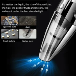 9000Pa Handstaubsauger Staubsauger Kabellos Akku Autosauger Nass/Trocken Funktion 120W Für Haus Und Auto - Silber -Staubsauger Geschäft 31862dec94b8ab460070493475d0aef5