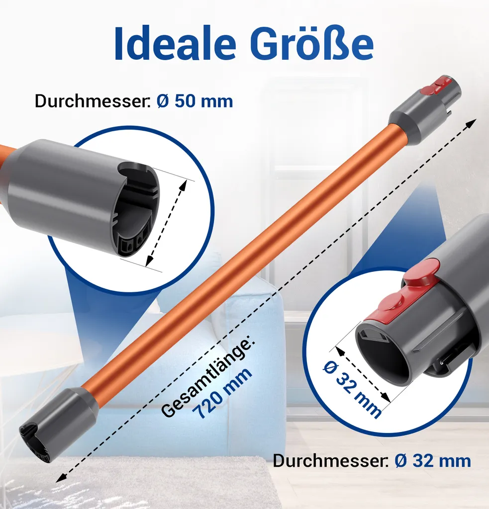 Staubsaugerrohr Teleskopstange Passend Wie Dyson 967477-08 Verlängerungsrohr Rohr Für Staubsauger 5 Staubsaugerrohr Teleskopstange Passend Wie Dyson 967477-08 Verlängerungsrohr Rohr Für Staubsauger – Bild 3