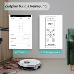 2022 SmartAI S9 Saugroboter Staubsauger Robot Wischroboter Automatisch APP Fernbedienung 4000PA Roboterstaubsauger Vacuum Reinigung Weiß -Staubsauger Geschäft 3718c0bf0deadee25129e08d34363117