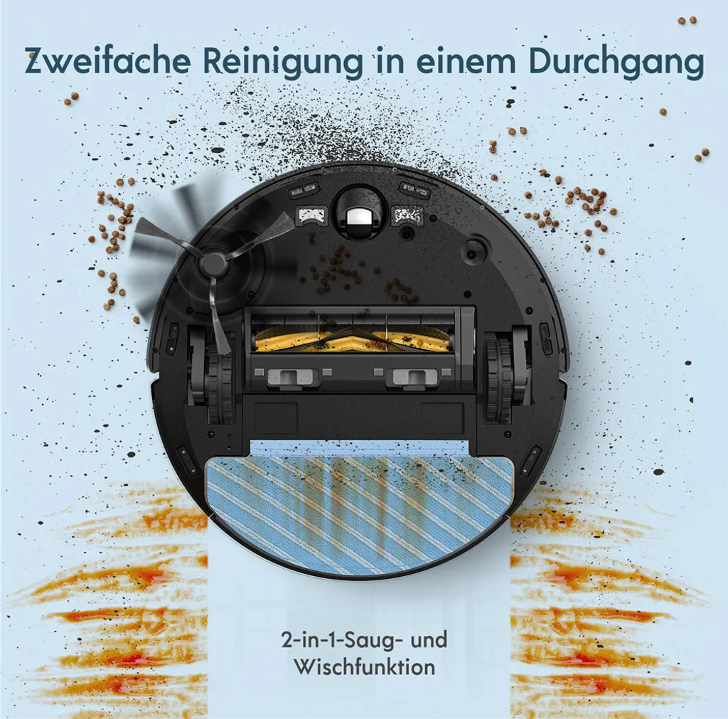 Yeedi Vac Max Saugroboter Mit Wischfunktion 3000Pa Teppicherkennung Staubsauger Roboter 9 Yeedi Vac Max Saugroboter Mit Wischfunktion 3000Pa Teppicherkennung Staubsauger Roboter – Bild 7