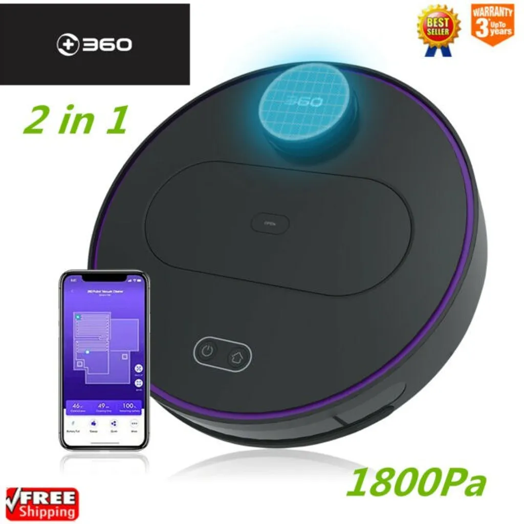 360 S6 Smart Saugroboter Staubsauger Automatisch APP 3200mAh Roboterstaubsauger Vacuum Reinigung Schwarz 19 360 S6 Smart Saugroboter Staubsauger Automatisch APP 3200mAh Roboterstaubsauger Vacuum Reinigung Schwarz – Bild 17