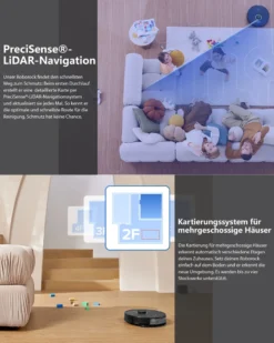 Roborock S8 Staubsauger Roboter 6000Pa Mit DuoRoller-Bürste VibraRise Wischen 3D-Mapping 3D-Strukturiertes Licht LiDAR Kindersicherung APP Control Saugroboter (Schwarz) (Upgrade S7) -Staubsauger Geschäft 4c0851fff45bffa7193ccbdf3ecb2d9a