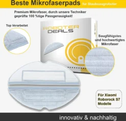 Zubehör Set (Ersatzteile) Für Roborock S7 (2x Filter, 2x Pad, 2x Seitenbürste 5arm Schwarz, 1x Hauptbürste) -Staubsauger Geschäft 54518f1e54d6e7cff3ade47c6c4a3ce7