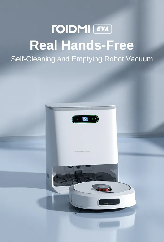 Roidmi Eva Mop Station Staubsauger 3200pa 2-in-1 Saug Und Wischroboter Mit Absaugstation, Mopp- Und Saugroboter, Automatisch Waschen Von Mopps 3 Roidmi Eva Mop Station Staubsauger 3200pa 2-in-1 Saug Und Wischroboter Mit Absaugstation, Mopp- Und Saugroboter, Automatisch Waschen Von Mopps