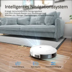 SmartAI Saugroboter Staubsauger Roboter APP Fernbedienung 2600Pa Staubsauger Weiß -Staubsauger Geschäft 5645e377dc7642c1946ce6f656558369