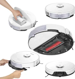 Roborock S8 Staubsauger Roboter Sonic Saugroboter 6000Pa DuoRoller-Bürste VibraRise Wischen 3D-Mapping 3D-Strukturiertes Licht LiDAR Kindersicherung APP Control (Weiß) -Staubsauger Geschäft 5e1efe2a14a9f5c8ecca2e195f9e75ac