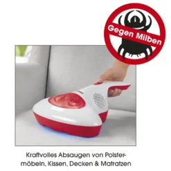 CLEANmaxx Akku-Milben-Handstaubsauger Mit UV-C-Licht - Rot/weiß UV Licht Akku Milbensauger Handstaubsauger Milben Allergiker Kabellos CLEANmaxx 29 CLEANmaxx Akku-Milben-Handstaubsauger Mit UV-C-Licht - Rot/weiß UV Licht Akku Milbensauger Handstaubsauger Milben Allergiker Kabellos CLEANmaxx -Staubsauger Geschäft 61ee787a460136903eac9724d545de7c