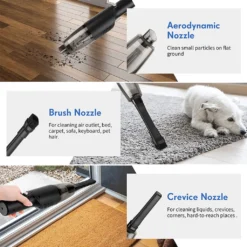 Mini-Staubsauger, Kabelloser Handstaubsauger, 10000 Pa Starke Saugkraft, Tragbarer Auto-Staubsauger, Wiederaufladbar Für Zuhause/Auto/Büro, Nebelblau ,Black -Staubsauger Geschäft 652c788abe2f5a2b4fc9158c040ad552