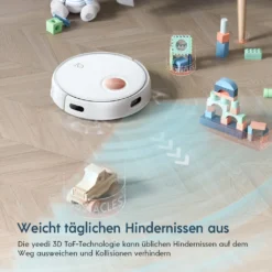 Yeedi Floor 3 Station, Saugroboter Mit Wischfunktion Automatische Mopp-Reinigung, 5100Pa, 3D-Hindernisvermeidung, Perfekt Für Teppich -Staubsauger Geschäft 75cec1c9f55be2a210a65daa2fa0e2ac