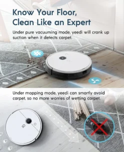 Yeedi Vac Hybrid Saugroboter Mit Absaugstation, 2500Pa Saugstärke Mit Wischfunktion, Teppicherkennung, Raumkarte, Sperrzone, 7,7 Cm Ultradünn 14 Yeedi Vac Hybrid Saugroboter Mit Absaugstation, 2500Pa Saugstärke Mit Wischfunktion, Teppicherkennung, Raumkarte, Sperrzone, 7,7 Cm Ultradünn -Staubsauger Geschäft 7b06d7b4978d55e59c0f7f314912358a