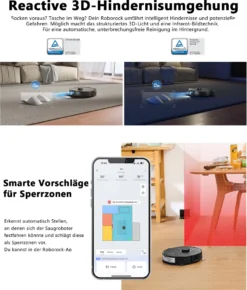 Roborock S8 Staubsauger Roboter 6000Pa Mit DuoRoller-Bürste VibraRise Wischen 3D-Mapping 3D-Strukturiertes Licht LiDAR Kindersicherung APP Control Saugroboter (Schwarz) (Upgrade S7) -Staubsauger Geschäft 820c5538595f731f27d024e1152e9dc3