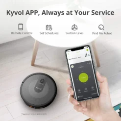 Kyvol Staubsauger Roboter 2200Pa Saugleistung, Saugroboter Mit Raumkarte, 150Min. Laufzeit,Sprachsteuerung,inkls. Magnetstreifen, Reinigt Hartböden, Teppiche, Tierhaare -Staubsauger Geschäft 854ddf5b24fc33ba703890f6fa78d30d