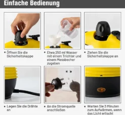 COSTWAY Handdampfreiniger Inkl. 9 Zubehörteil 3 Bar/350ml/1050W/3-5min Aufheizzeit Dampfreiniger Handgerät Gelb -Staubsauger Geschäft 8c11b40dcaedc0d1c8f467b94e04eb94