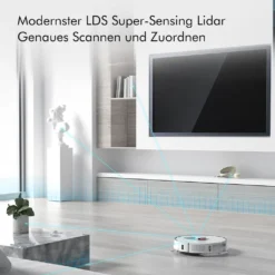 Roidmi EVE Plus Roboter Staubsauger Nass-Trocken-Saugroboter,50 Watt,2700pa Mit Sauberer Basis Und Beutel,Weiß -Staubsauger Geschäft 8ef7fb933b5abbe54bfd039cc8ec289b