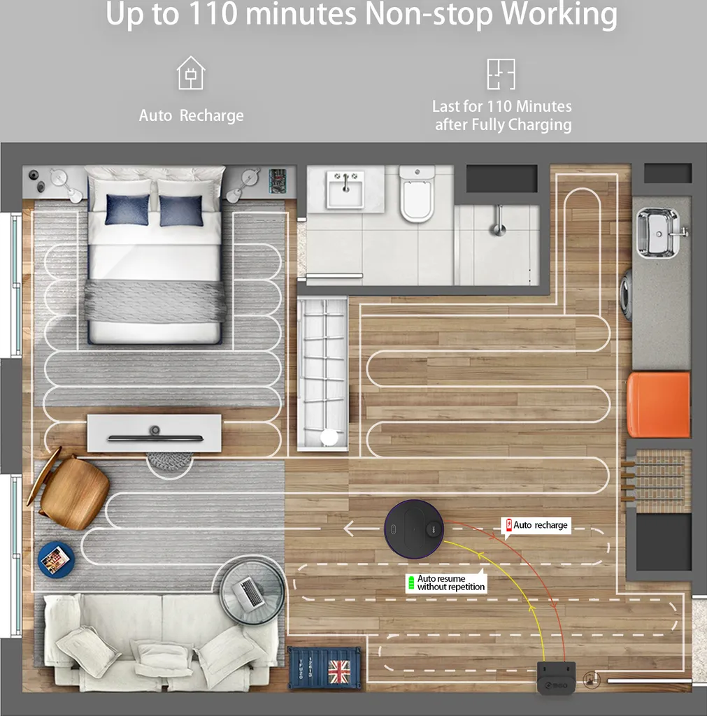 360 S6 Smart Saugroboter Staubsauger Automatisch APP 3200mAh Roboterstaubsauger Vacuum Reinigung Schwarz 12 360 S6 Smart Saugroboter Staubsauger Automatisch APP 3200mAh Roboterstaubsauger Vacuum Reinigung Schwarz – Bild 10