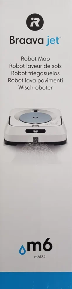 IRobot Braava Jet M6 M6134 Nasswischroboter, Eckig, Weiß/Blau -Staubsauger Geschäft 9a39e155c22a25dc20acfd3b83b2e3d5
