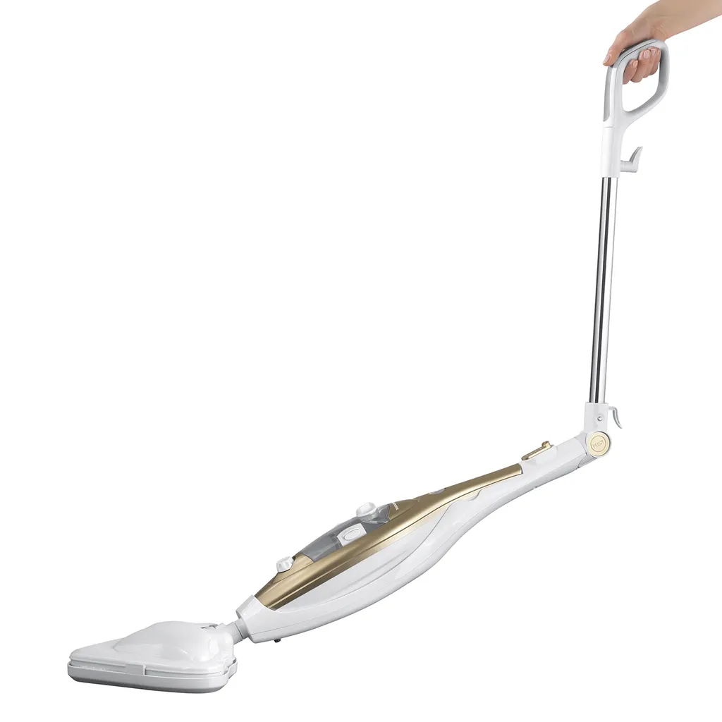CLEANmaxx Dampfbesen - Mit Knickgelenk - Gold/weiß Dampfreiniger Steam Hygiene Fliesen Küche Bad Reinigung 5 CLEANmaxx Dampfbesen - Mit Knickgelenk - Gold/weiß Dampfreiniger Steam Hygiene Fliesen Küche Bad Reinigung – Bild 3