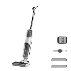 Redkey W12 Kabelloser Nass-und Trockensauger,72dB,Selbstreinigung,3-in-1 Waschsauger, Kehren Und Wischen Handstaubsauger(mit 3 Bürste)