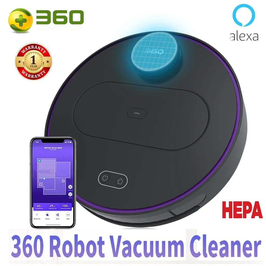 360 S6 Smart Saugroboter Staubsauger Automatisch APP 3200mAh Roboterstaubsauger Vacuum Reinigung Schwarz 21 360 S6 Smart Saugroboter Staubsauger Automatisch APP 3200mAh Roboterstaubsauger Vacuum Reinigung Schwarz – Bild 19