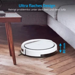 MEDION Saugroboter Mit Ladestation E32 (Modell 2021, Roboterstaubsauger Für Hartböden, Fliesen, Laminat, Tierhaar Optimiert, Direktabsaugung, Autom. Rückkehr Zur Ladestation) -Staubsauger Geschäft a6f337579fae735b765e2cbd2a4fdc84