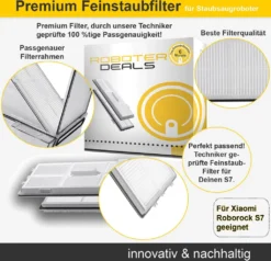 Zubehör Set (Ersatzteile) Für Roborock S7 (2x Filter, 2x Pad, 2x Seitenbürste 5arm Schwarz, 1x Hauptbürste) -Staubsauger Geschäft acd096822509a54e2c893b38647eb867
