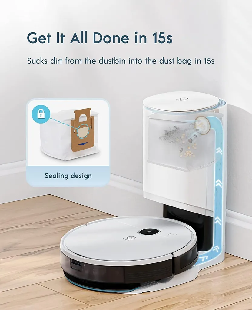 Yeedi Vac Station, 3-in-1 Saugroboter Mit Absaugstation, Wischfunktion, 3000 Pa Saugkraft, Teppicherkennung, Raumkarte Und Visuelle Navigation, Virtuelle Grenze 4 Yeedi Vac Station, 3-in-1 Saugroboter Mit Absaugstation, Wischfunktion, 3000 Pa Saugkraft, Teppicherkennung, Raumkarte Und Visuelle Navigation, Virtuelle Grenze – Bild 2