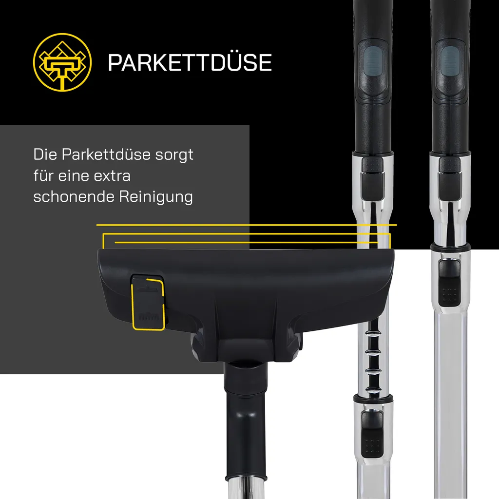 GUTFELS CLEAN 2010 Bodenstaubsauger | 800 Watt Leistung | Integriertes Zubehör | 3 Liter Staubbehälter 6 GUTFELS CLEAN 2010 Bodenstaubsauger | 800 Watt Leistung | Integriertes Zubehör | 3 Liter Staubbehälter – Bild 4