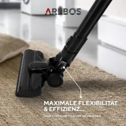 AREBOS Akku Staubsauger, 2-in-1 Hand- Und Bodenstaubsauger, 2 Leistungsstarke Saugmodi, Beutellos, Kabellos Bis Zu 55 Minuten, Mit Wandladestation, Schwarz -Staubsauger Geschäft b32ec0b1a0f72ff5bc305583d3e3f53e