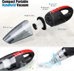 9000Pa Handstaubsauger Staubsauger Kabellos Akku Autosauger Nass/Trocken Funktion 120W Für Haus Und Auto - Rot -Staubsauger Geschäft b6658bc9e4a6c90f213cc90c5ad7f4d1