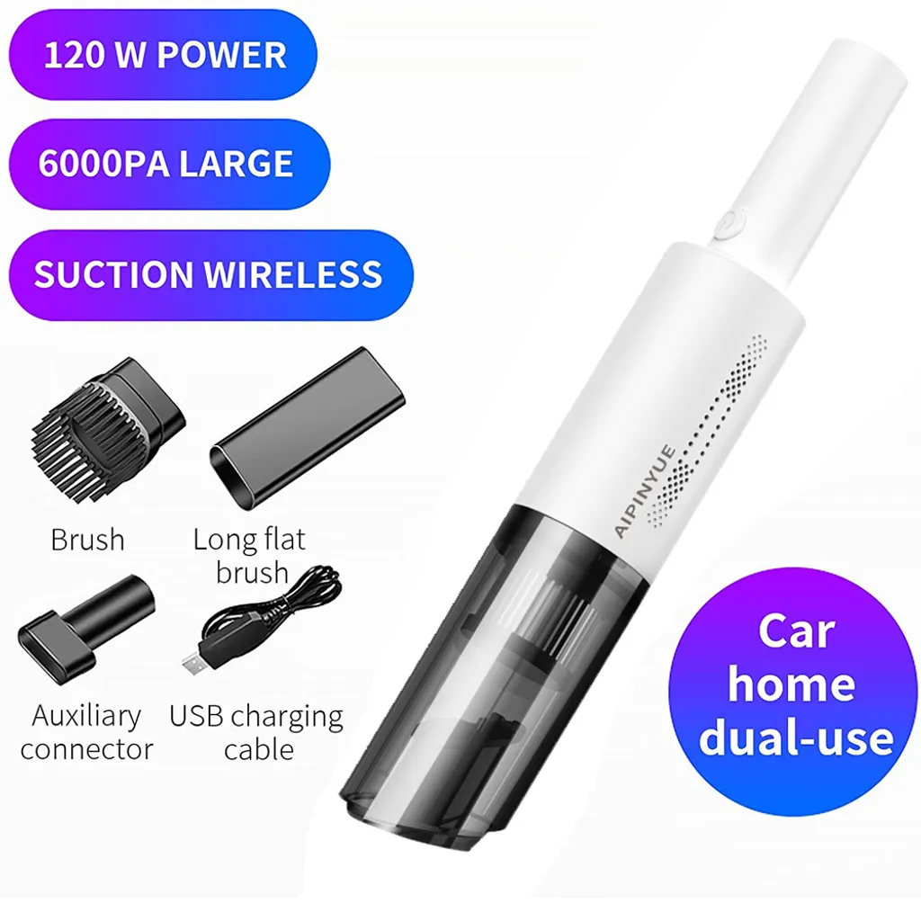 Handheld Vacuum, Car Vacuum Cleaner Cordless 6000PA High Power Small Mini Portable USB Rechargeable Hand Vacuum, For Home, Car, Narrow Spaces ,White 5 Handheld Vacuum, Car Vacuum Cleaner Cordless 6000PA High Power Small Mini Portable USB Rechargeable Hand Vacuum, For Home, Car, Narrow Spaces ,White – Bild 3