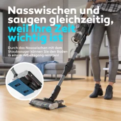 BALTER VERTU X11 PRO Kabelloser Akku Staubsauger Mit Wischfunktion, ALL-IN-ONE Akku- & Handstaubsauger, 350W Hohe Saugleistung, Bis Zu 50 Minuten Laufzeit, Beutellos, FLEX-Gelenk, LED-Düse, Tierhaar Geeignet -Staubsauger Geschäft b94d20350d8c73ae98b1ad2c54cbf511