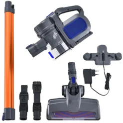 Juskys 2in1 Handstaubsauger & Akku Staubsauger - Beutellos & Kabellos – Bis 55 Min Laufzeit - Lithium-Ionen Akku, Wandhalterung & Ladestation – Blau -Staubsauger Geschäft b99fe4158c5acc5dea406f98e553b559