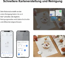 Roborock S8 Staubsauger Roboter Sonic Saugroboter 6000Pa DuoRoller-Bürste VibraRise Wischen 3D-Mapping 3D-Strukturiertes Licht LiDAR Kindersicherung APP Control (Weiß) -Staubsauger Geschäft baa2f88d9a5ac332c9c7c31f4178fd38