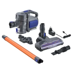 Juskys 2in1 Handstaubsauger & Akku Staubsauger - Beutellos & Kabellos – Bis 55 Min Laufzeit - Lithium-Ionen Akku, Wandhalterung & Ladestation – Blau -Staubsauger Geschäft bcc44e38099035afbcdfc2a7c84d0206