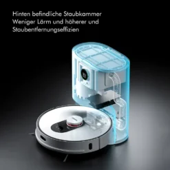 Roidmi EVE Plus Roboter Staubsauger Nass-Trocken-Saugroboter,50 Watt,2700pa Mit Sauberer Basis Und Beutel,Weiß -Staubsauger Geschäft bf48ba6fcd2afd3c1d9af807480dd714